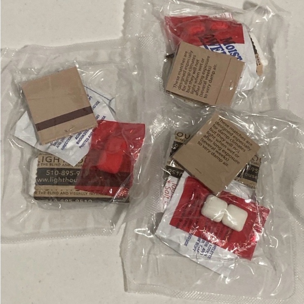 US Military MRE Accessories Lot Of 3 Cinnamon Hunting Camping